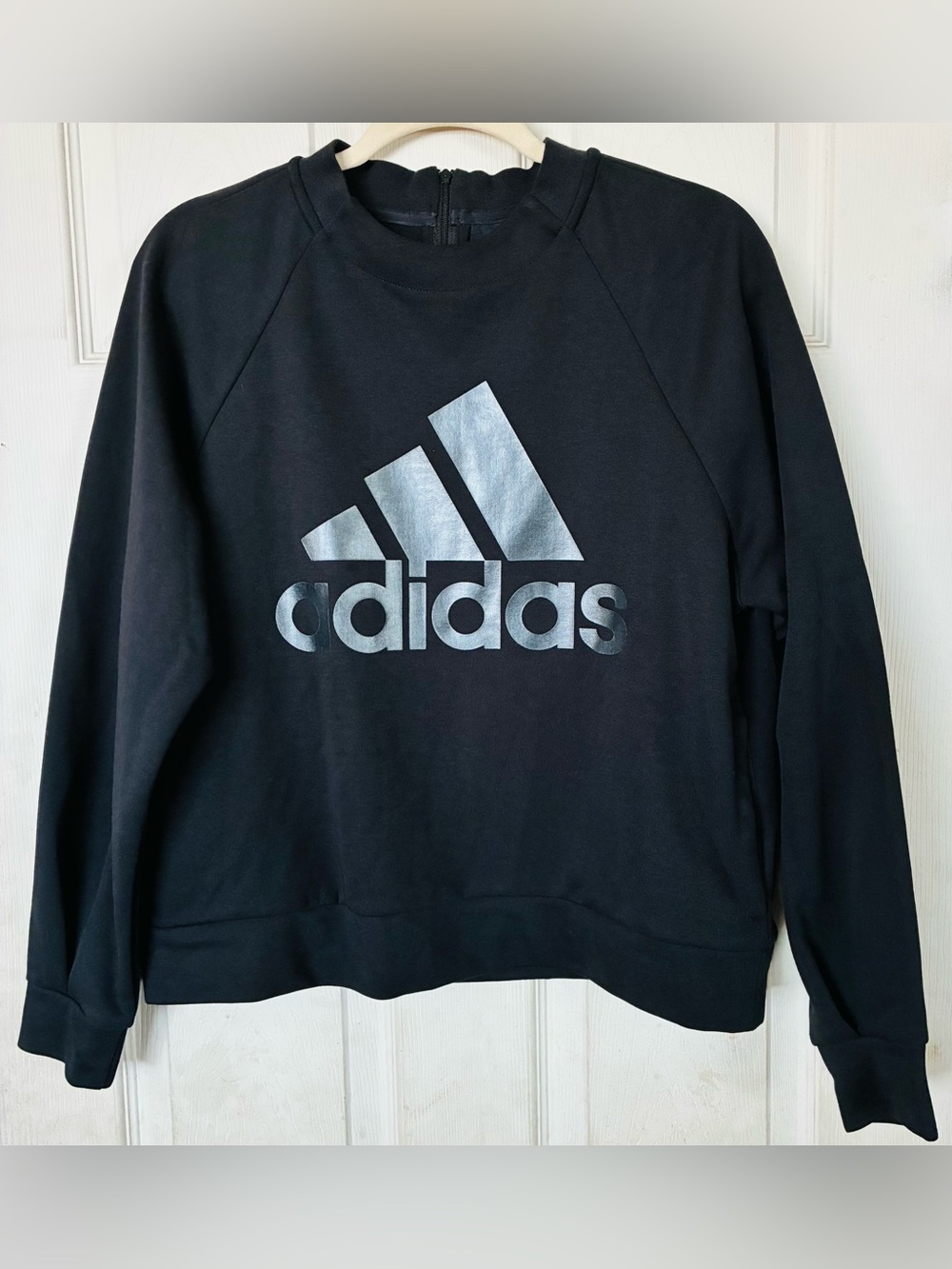Adidas Black Crewneck Sweatshirt with Logo